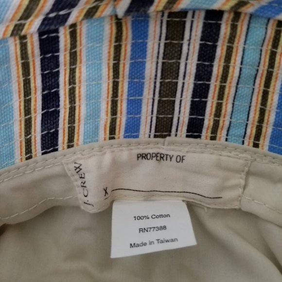 J. Crew Vintage Striped Crusher, Bucket , Fishermen's Hat Men's Size S-M NOS NWT - Picture 6 of 9